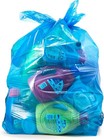  Trash Bags 55 Gallon   50 Count W ties  Large Blue Plastic Garbage Bags