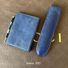 Gucci Vintage Pen Case   Notebook Cover Blue