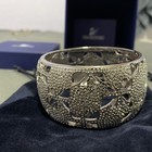 Swarovski Silver Crystal Bangle Bracelet Women Used 7cm Diameter