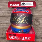 Dale Earnhardt  3 Vintage 1995 Brickyard 400 Gold Signed Mini Helmet Riddel Rare