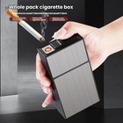 2 Pack Cigarette Case W  Usb Rechargeable Lighter Holder For 100mm