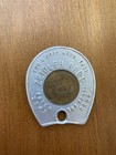Vintage Good Luck 1949 Wheat Penny Encased Souvenir Never Go Broke Advertising