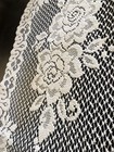 Vintage Ivory Lace Table Cover Runner Cottage Core Grandma