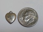 Sterling Silver   Heart Charm   Sweet Engraving   Vintage