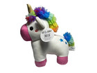 Cute   And Cuddly 10    Plush Rainbow White Unicorn Doll Stuffed Animal Toy