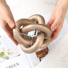 3 Link Wood Knot Decor - Hand Carved Coffee Table Decoration  Boho Chain Link De