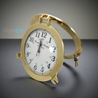 9  Antique Marine Brass Ship Porthole Clock Nautical Wall Clock Home Decorative