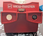 Gaf Viewmaster 3d Reel Picture Viewer Vintage 1970s  Red white blue - 37 Reels