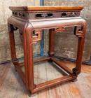 Antique Chinese Hongmu Rosewood Display Stand Table Fang Deng Stool