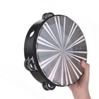 10 Pack 8  Reflective Radiant Tambourine Hand Held Drum Double Row Jingles F2u1