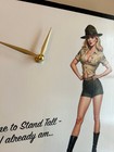 Collectible Original Sexy Pin-up Usmc Marine Corps Drill Instructor Wall Clock