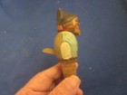 Vintage Wood Carved Mechanical Bottle Cork Stopper Man  - Works - Free Shipping