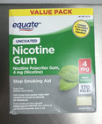 2 X Equate Nicotine Gum Coated Cool Mint Flavor-  4 Mg - 170 Count Exp 7 26