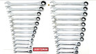 New Craftsman Hand Tools 23pc Full Polish Sae   Metric Mm Ratcheting Wrench Set