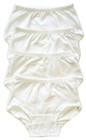 Baby Girls Ruffle Diaper Cover Lace Bloomers Panties 4 Pack White Rumba Baptism