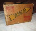 Antique Dwights Cow Brand Baking Soda Wood Crate Dairy Farming Jointed Box 15x12