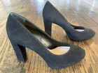 Vince Camuto Halria Black Suede Round Toe Pump  Heels Women s Us Size 8 5 M
