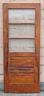 32 x80  Antique Vintage Old Solid Wood Wooden Entry Front Back Door Window Glass