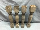 Vintage Set 4 Thick 3x17 Shabby Gray Spindles Porch Balusters Old Chic 913-24b