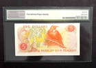 New Zealand  5 Dollars p165d  1977 1981  Gem Unc Pmg 65 Epq