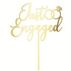 Just Engaged Acrylic Cake Topper Party 6  Gold Wedding Mr   Mrs Decoration New