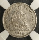 1858 Ngc Au-53 Liberty Seated Half Dime