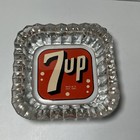Vintage New 7up Uncola Soda Glass Ashtray  6 Bubble Logo Nos Advertising Rare