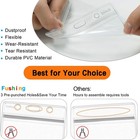 Fushing 500 Pcs Clear Plastic Horizontal Name Tag Badge Id Card Holders