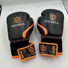 Sanabul Essential Gel Boxing Gloves Unisex 10 Oz Black Orange Training Snbl