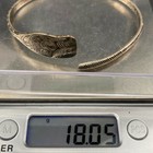 Vintage Northwest Coast Rattlesnake Sterling Silver Adjustable Bracelet 8-1 8 