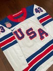 Quinn Hughes Team Usa  Hockey Jersey White  2026 Milan Olympic Men s Size