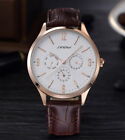 Luminous Men s Date Business Leather Watch Analog Week Teens Gent Elegant Quartz