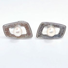 Mikimoto Japan Authentic Akoya 7 3mm Pearl Silver Cufflinks Antique vintage