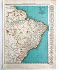 Brazil Guianas South America Map 1935 Atlas Bolivia Argentina 14 X 11  Lgad99