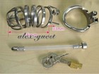 Stainless Steel Male Chastity Short Cage Device Ring Metal Lock Belt Kit