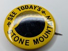 C1970s Stone Mountain Georgia Ga Souvenir Tourist Travel Pinback Button Yellow
