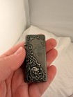 Antique Victorian Sterling Silver Match Safe Vesta Case Lion Mask Art Nouveau