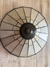 Vintage Tiffany Style Stained Slag Glass Lamp Shade Cover Only Spectrum Read