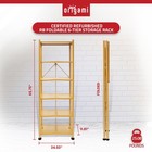 Origami Rb Foldable 6 Tier Rack With Wheels  Tall slim Model  Gold  Refurbished