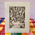 Vintage 1968 Lyle Galloway Pen   Ink Print Boy Scout Good Turn Days