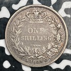 1834 Great Britain 1 Shilling Lot n2694 Silver 