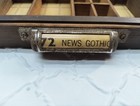 Antique Letterpress Printer Tray Drawer Shadow Box Shelf Display Primitive 