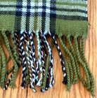 100  Cashmere Green Plaid Tartan Fringe Scarf Soft Winter Wrap Unisex Shawl