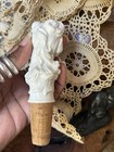 2 Antique Nymphenburg Porcelain Lady   Man Bottle Stopper  Porzellan Korken