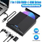 7-in-1 Slim External Cd Dvd Drive Usb 3 0 Reader Writer Burner Player For Laptop