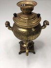 Antique Persian Copper Samovar Tea Urn Hand Engraved Ottoman Turkish Decor Vase