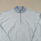 Peter Millar Sweatshirt Mens Extra Large Blue Quater Zip Cotton Cashmere Preppy