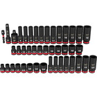 Milwaukee 49-66-7009 3 8 In Drive Impact Socket Set  Metric  Sae  43 Pc 