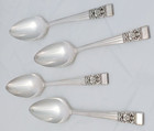 Oneida Community Coronation Teaspoons 4 Pc Silver Plate Flatware 1936 