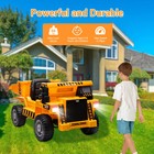 Kids Ride On Dump Truck 12v Battery Rc Construction Tractor W  Electric Bucket 